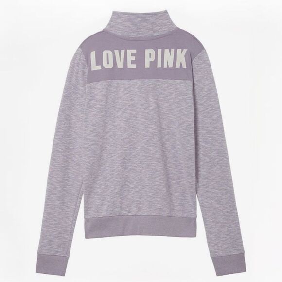 PINK Victoria's Secret Tops - Victoria’s Secret PINK Perfect 1/4 Zip Pullover Sweatshirt Medium